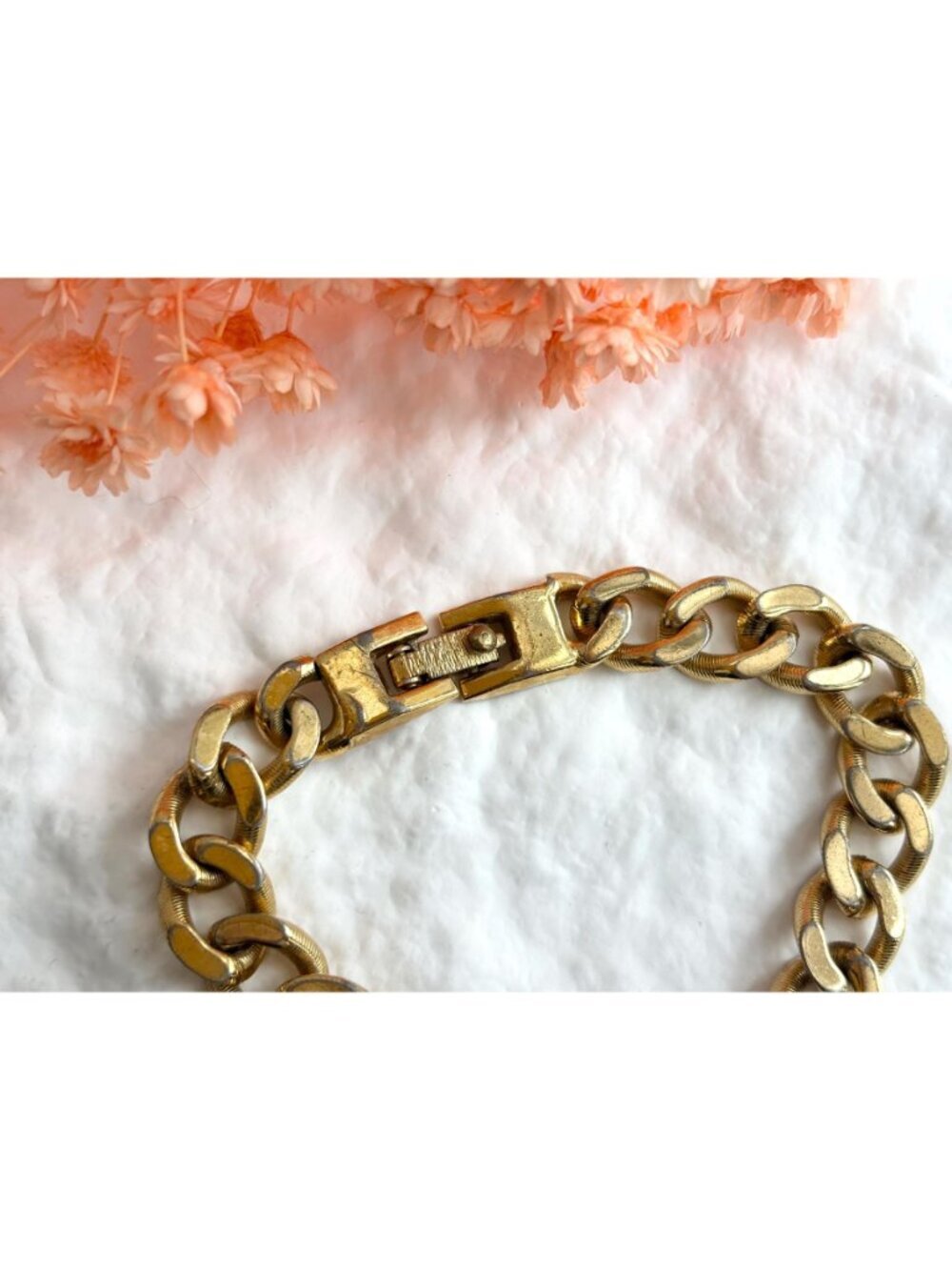 Monet Designer Signed Curb Chain Chunky Vintage 80's Style Bracelet - Picture 2 of 16